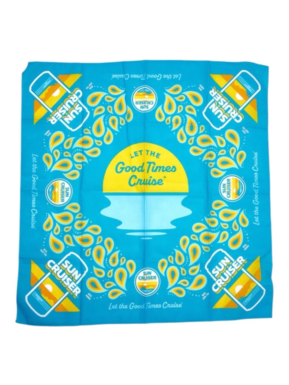 Sun Cruiser Teal and Yellow Bandana